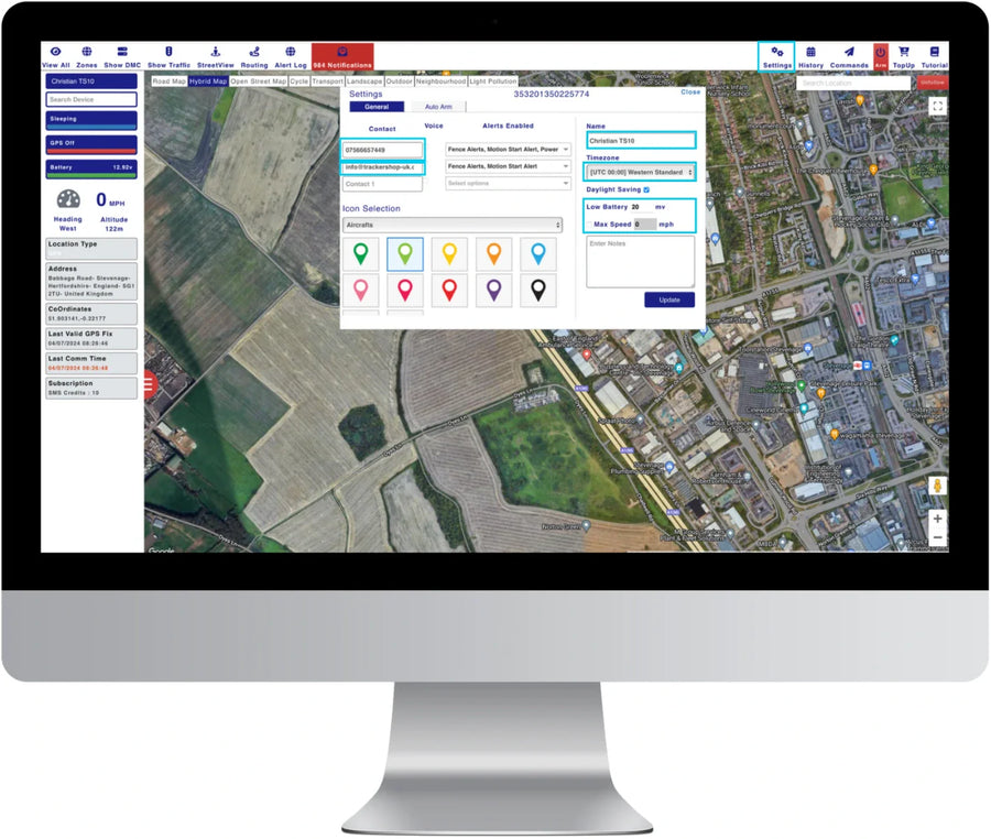 Mapping Panel Settings - Trackershop
